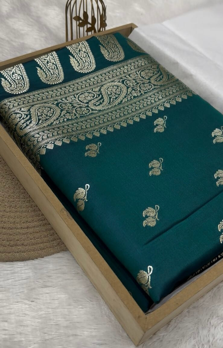 Rama Banarasi Mashru Silk Saree