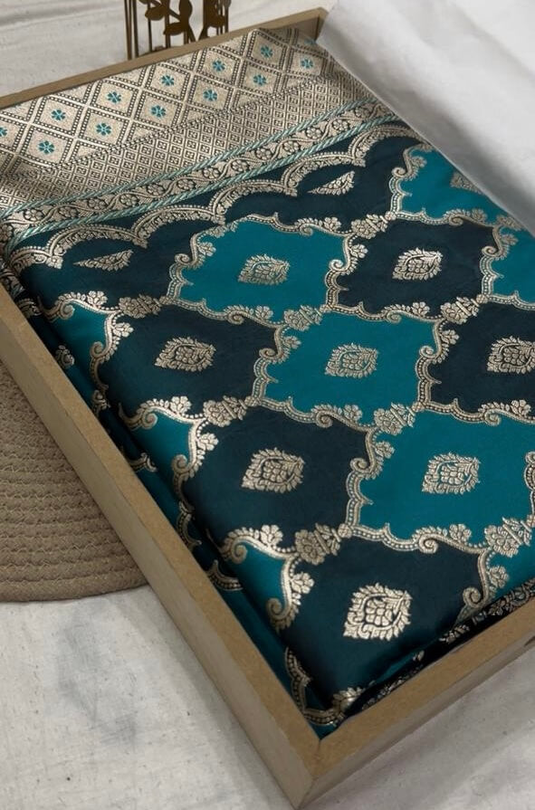 Rama Banarasi Mashru Silk Saree